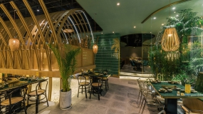 火鍋店裝飾布局圖,火鍋店空間設計效果圖