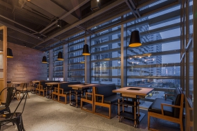快餐店裝修設(shè)計實景圖,快餐店裝修設(shè)計案例圖