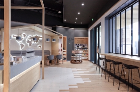 奶茶店裝修設計案例圖,奶茶店裝修設計布局圖