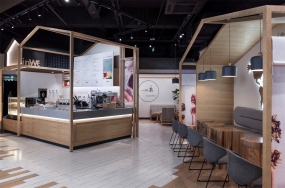 奶茶店空間設計案例圖,奶茶店空間設計布局圖
