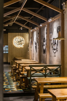燒烤店裝飾實景圖,燒烤店裝飾圖片
