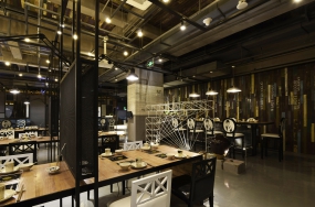 火鍋店店面裝修設計案例圖,火鍋店店面裝修設計布局圖