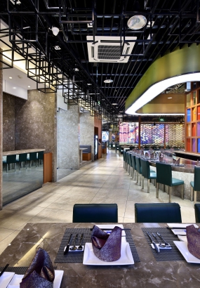 鐵板燒店裝修設(shè)計(jì)效果圖,鐵板燒店裝修設(shè)計(jì)布局圖