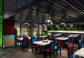  火鍋店店面裝飾圖片,火鍋店店面空間設(shè)計(jì)效果圖