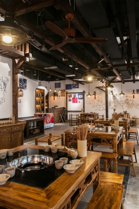 火鍋店店面設(shè)計布局圖,火鍋店店面設(shè)計實景圖