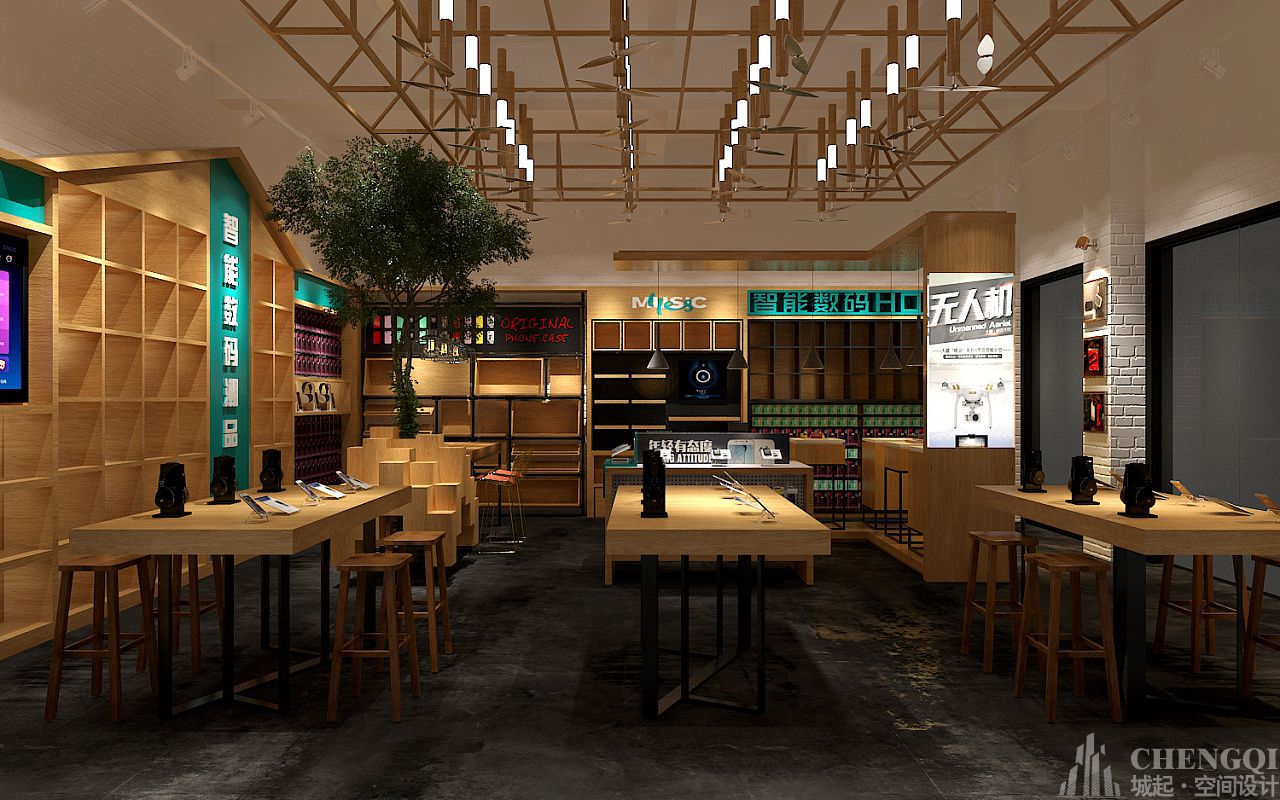 智能數(shù)碼店空間設(shè)計布局圖,智能數(shù)碼店空間設(shè)計效果圖