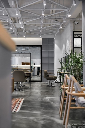 理發(fā)店裝飾設計實景圖,理發(fā)店裝飾設計案例圖