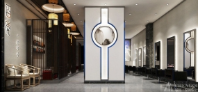 理發(fā)店裝修布局圖,理發(fā)店裝修實景圖