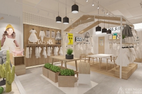 寶寶衣服店裝飾布局圖,寶寶衣服店裝飾效果圖