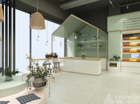 水果店布局效果圖,水果店空間設(shè)計實景圖