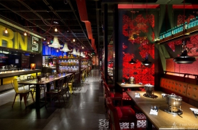 自助餐廳裝飾案例圖,自助餐廳裝飾效果圖