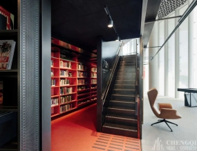 圖書館空間設(shè)計效果圖,圖書館裝飾案例圖