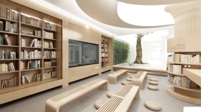 圖書館空間設計圖片,圖書館空間設計實景圖