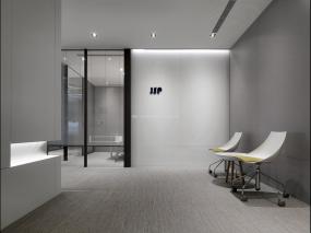 時尚辦公室室內(nèi)玻璃隔斷裝修實(shí)景圖