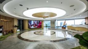 高檔金融公司前臺(tái)裝修圖片大全