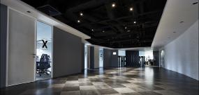 廣告公司辦公室玻璃隔斷裝潢設(shè)計(jì)圖