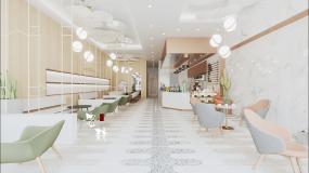 高檔小型奶茶店裝修效果圖