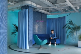 中世紀(jì)風(fēng)格裝修辦公室圖